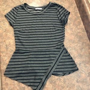 Striped Asymmetrical Top